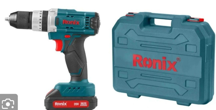 کیت دریل شارژی ۵۳ پارچه ۲۰ ولت دو باتری رونیکس کد RS 8620
